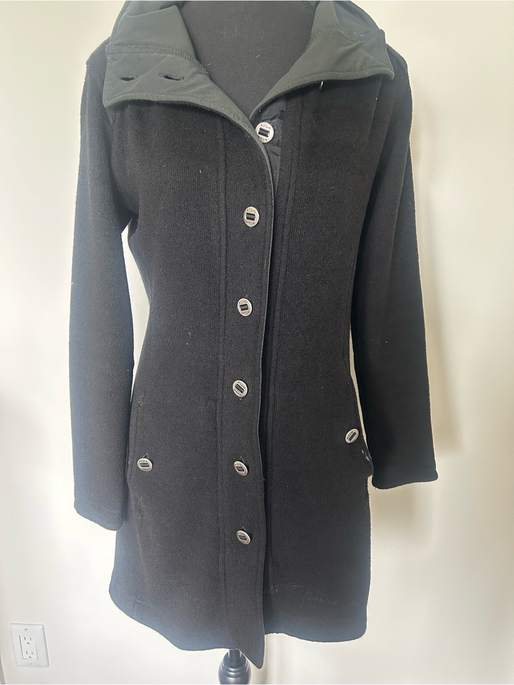 Kuhl Black Long Button-Front Jacket